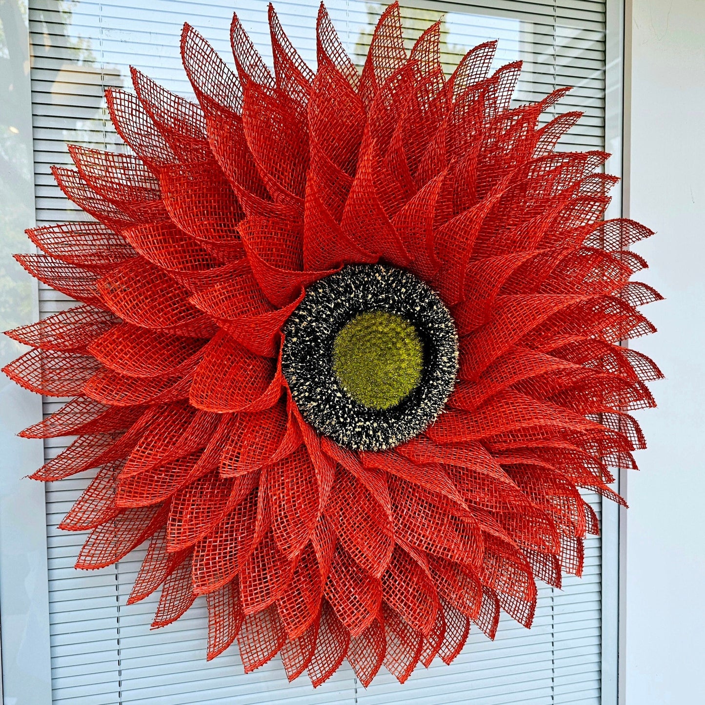 Sunflower Front And Double Door Burlap Flower Wreath For Spring Summer Fall Seasonal Porch Decor Outdoor Decorations Outside Home Gift Ideas