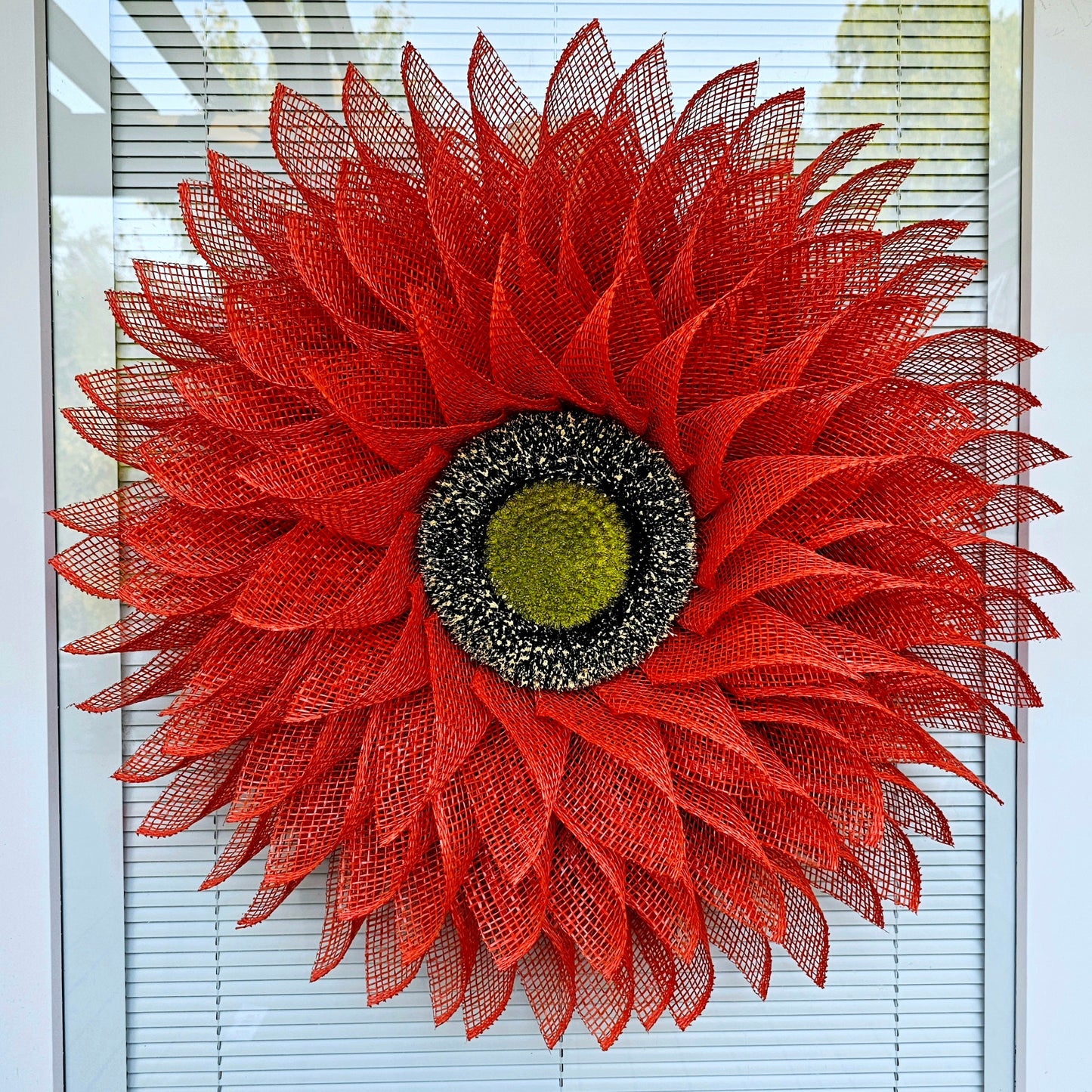 Sunflower Front And Double Door Burlap Flower Wreath For Spring Summer Fall Seasonal Porch Decor Outdoor Decorations Outside Home Gift Ideas