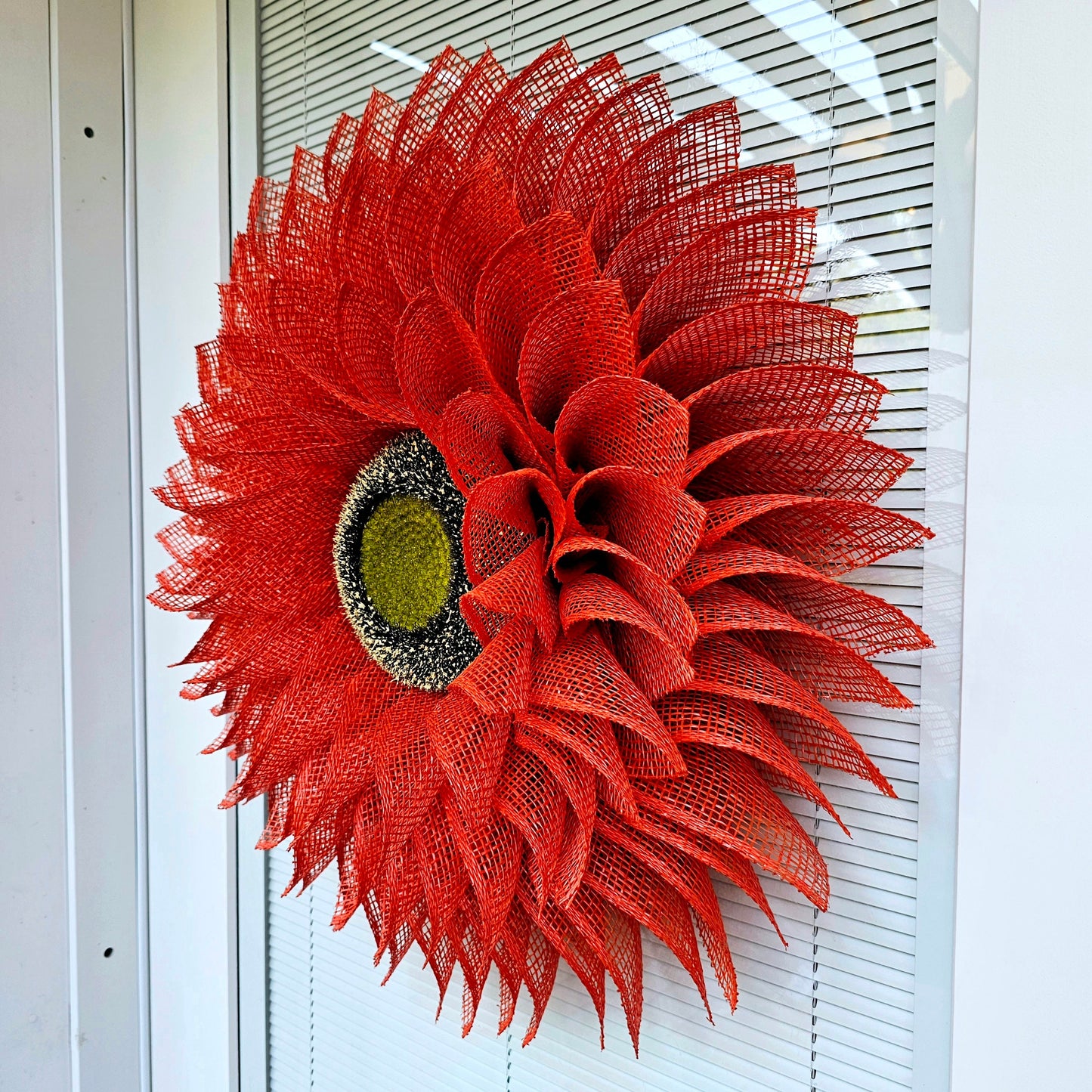 Sunflower Front And Double Door Burlap Flower Wreath For Spring Summer Fall Seasonal Porch Decor Outdoor Decorations Outside Home Gift Ideas