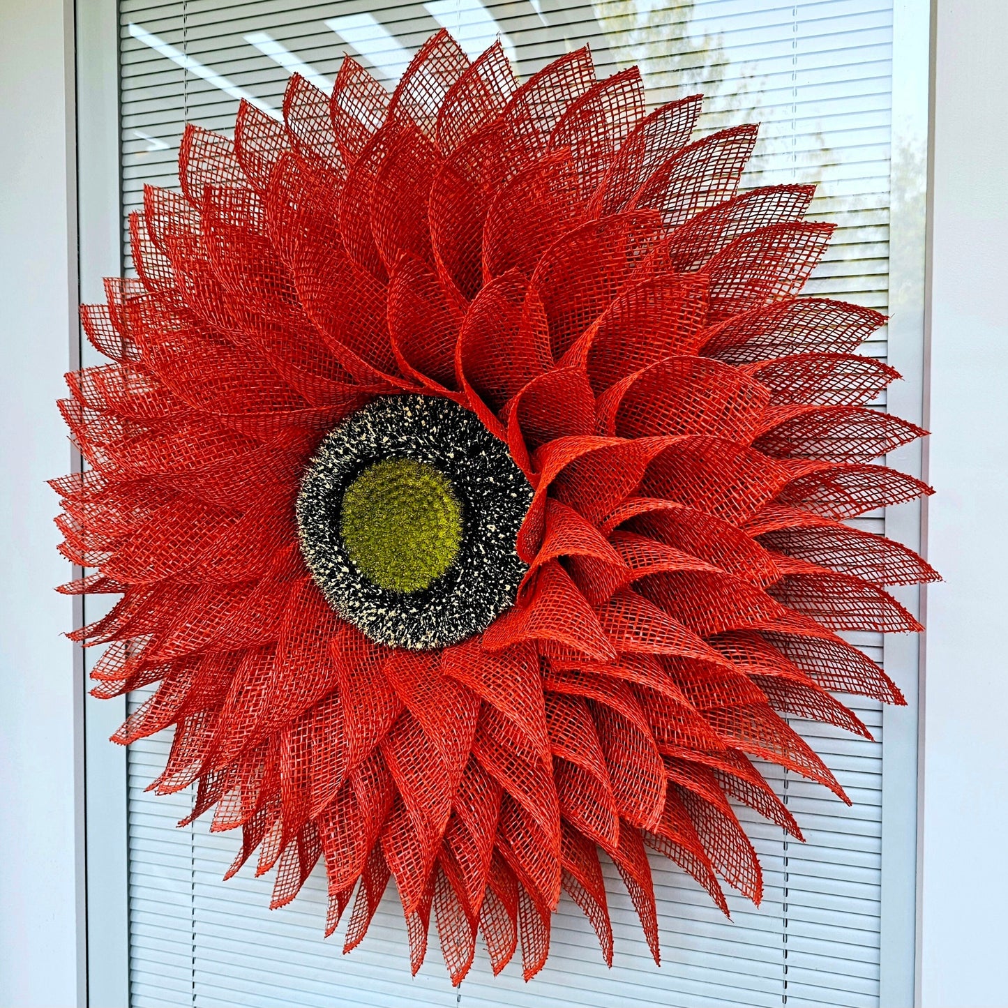 Sunflower Front And Double Door Burlap Flower Wreath For Spring Summer Fall Seasonal Porch Decor Outdoor Decorations Outside Home Gift Ideas