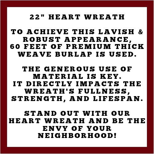 Valentines Day Wreath For Front Door Double Door Wreaths Indoor Outdoor Vday Decor Large Red Burlap Heart Shaped Hanger Home Gift