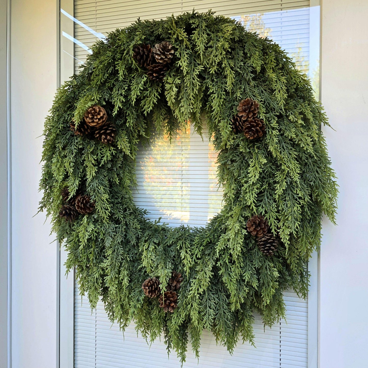 Winter Wreath for Front Door Double Door Wreaths Home Decor Housewarming Gift
