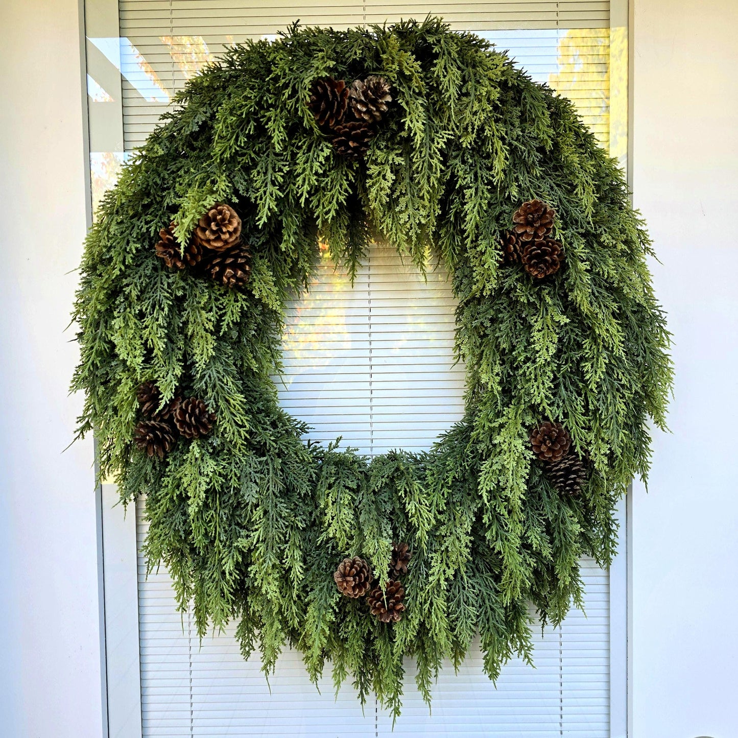 Winter Wreath for Front Door Double Door Wreaths Home Decor Housewarming Gift