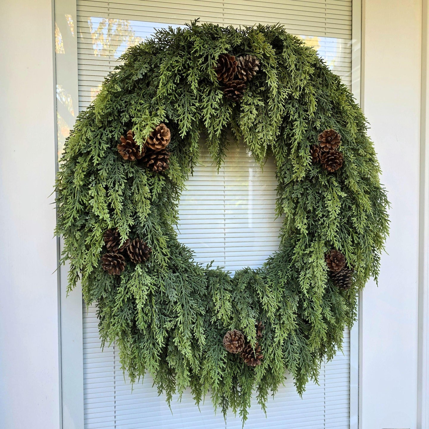Winter Wreath for Front Door Double Door Wreaths Home Decor Housewarming Gift