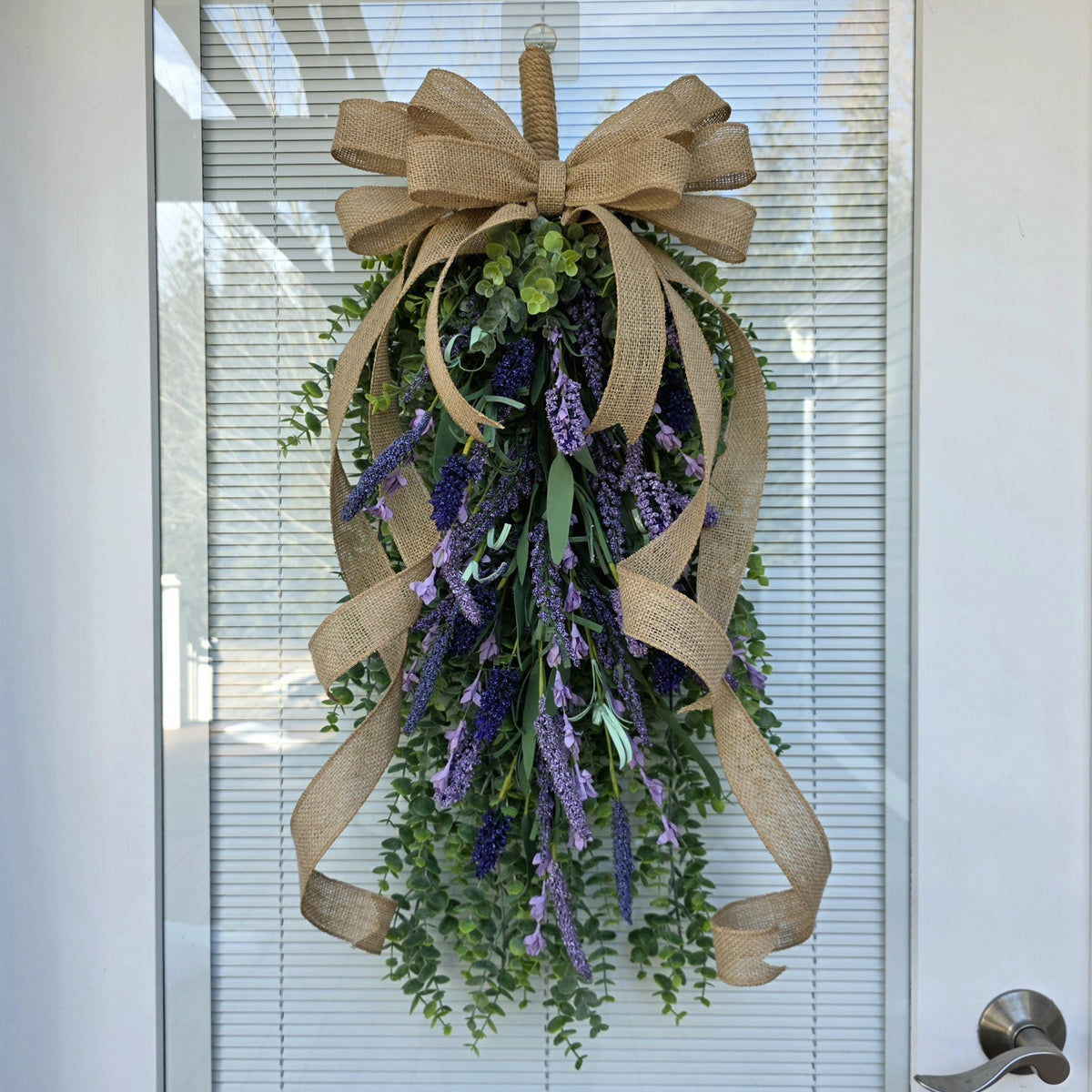 Spring Summer Wreath For Front Door Decor, Double Door Wreaths, Front Porch Wreath, Door Swag, Double Door Decor, Outdoor Wreath, Teardrop