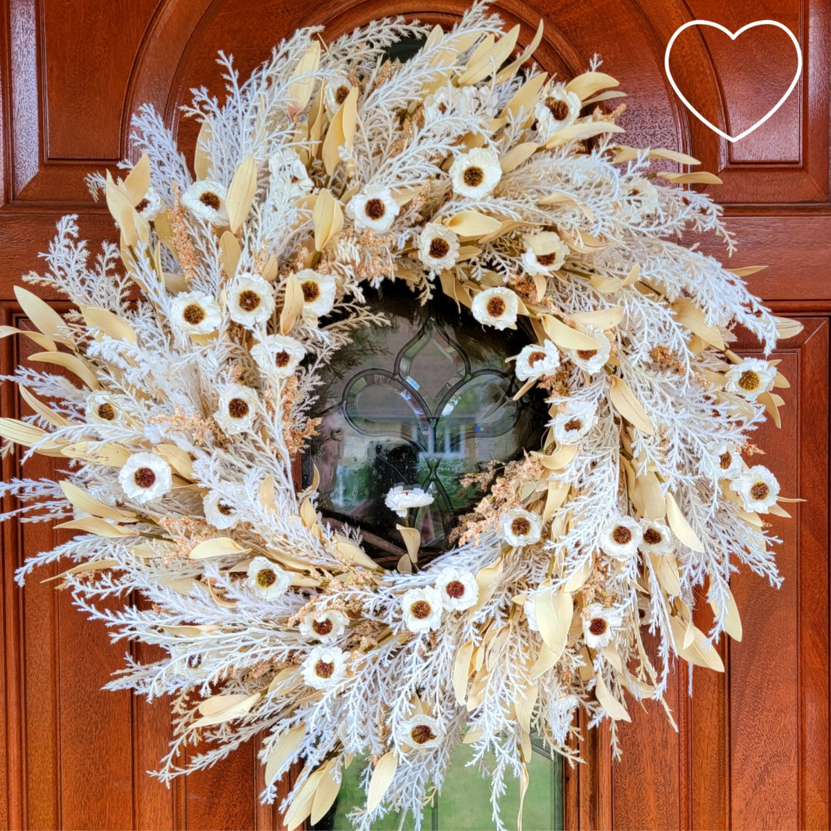 Year Round Wreath For Front Door, Double Door Wreaths, Seasonal Spring Summer Fall Winter Home Decor, Everyday Wreath, Housewarming Gift