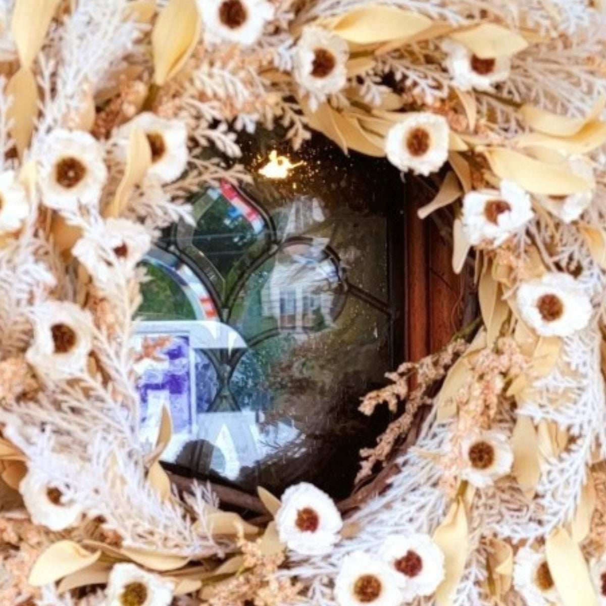 Year Round Wreath For Front Door, Double Door Wreaths, Seasonal Spring Summer Fall Winter Home Decor, Everyday Wreath, Housewarming Gift