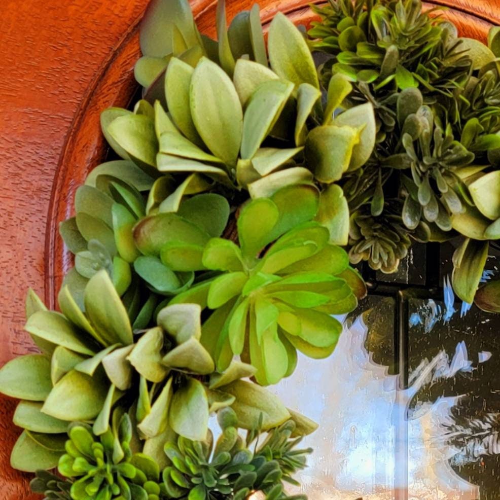 Succulent Front Door Wreath With Removable Veil For Bridal Shower Decor Wedding Day Decoration Bride To Be Hanger Home Gift