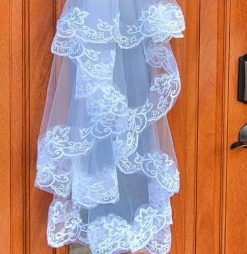 Succulent Front Door Wreath With Removable Veil For Bridal Shower Decor Wedding Day Decoration Bride To Be Hanger Home Gift