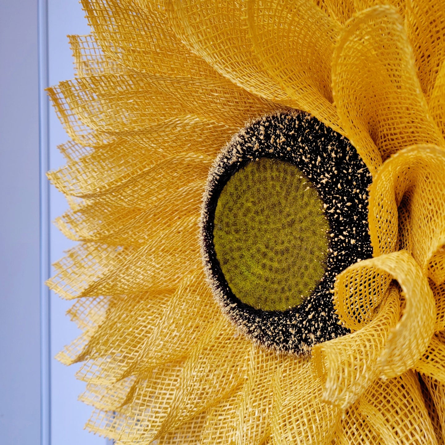 Sunflower Wreath For Front Door Double Door Outdoor Spring Summer Fall Decor Gate Fence Hanging Decoration Yellow Flower Hanger Home Gift