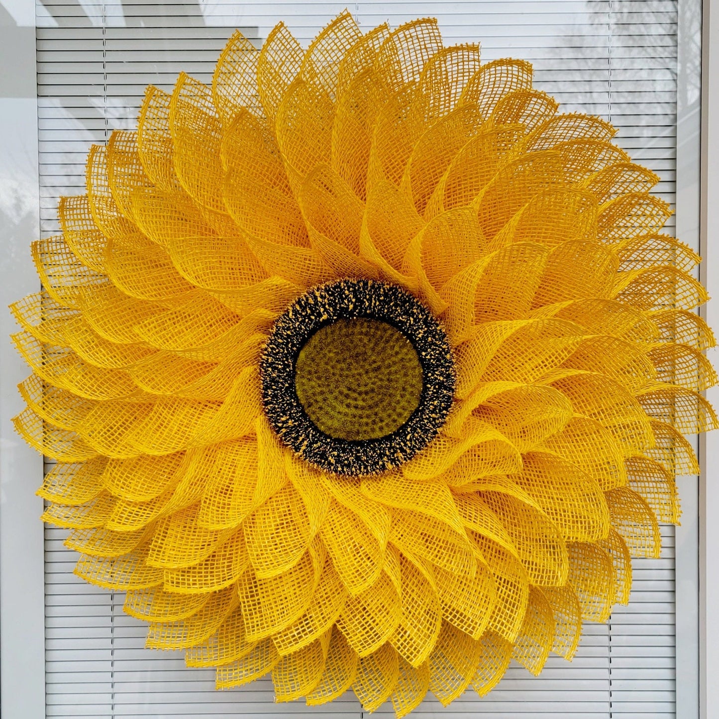 Sunflower Wreath For Front Door Double Door Outdoor Spring Summer Fall Decor Gate Fence Hanging Decoration Yellow Flower Hanger Home Gift