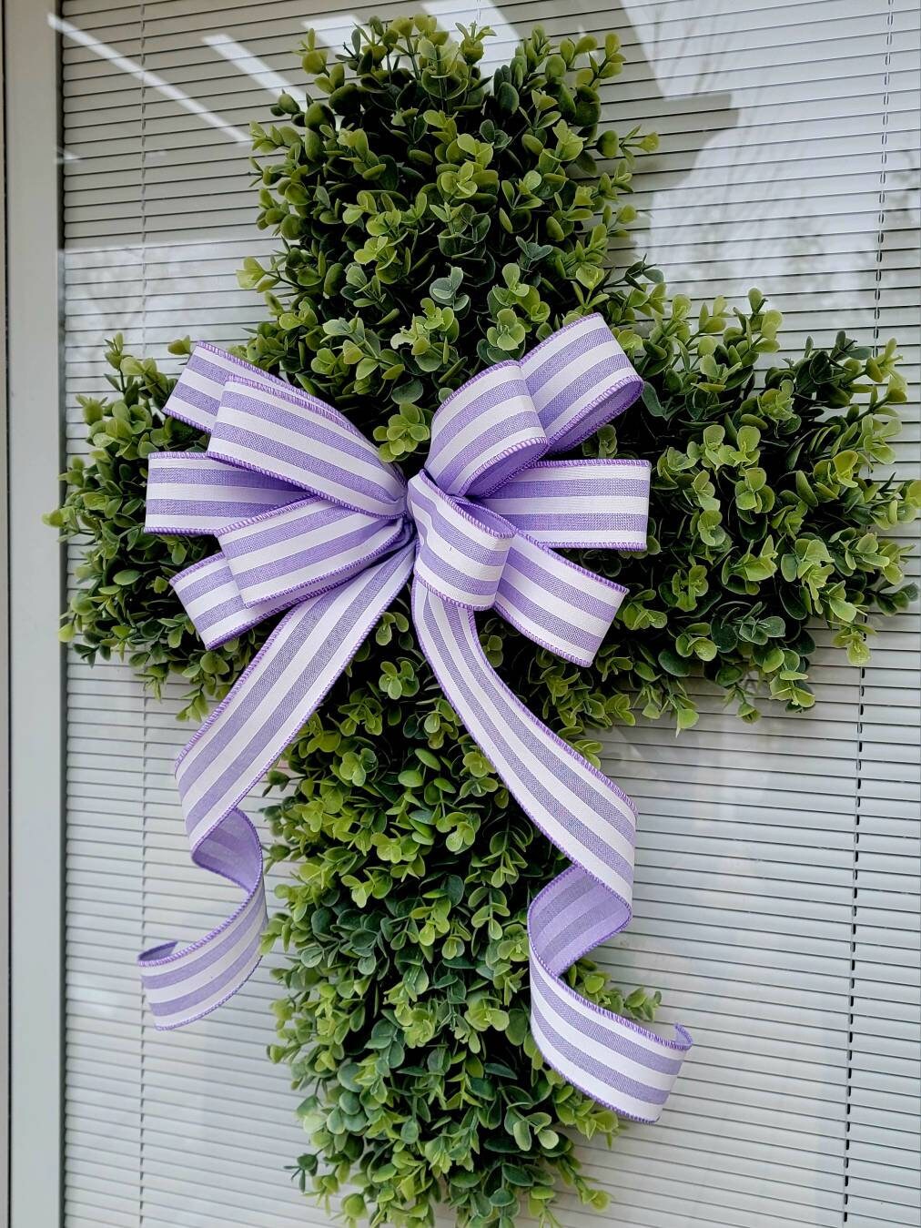 Easter Cross Wreath For Front Door Double Doors Wreaths Indoor Outdoor Religious Decor Lent Swag Lenten Church Wall Hanger Home Gift Ideas