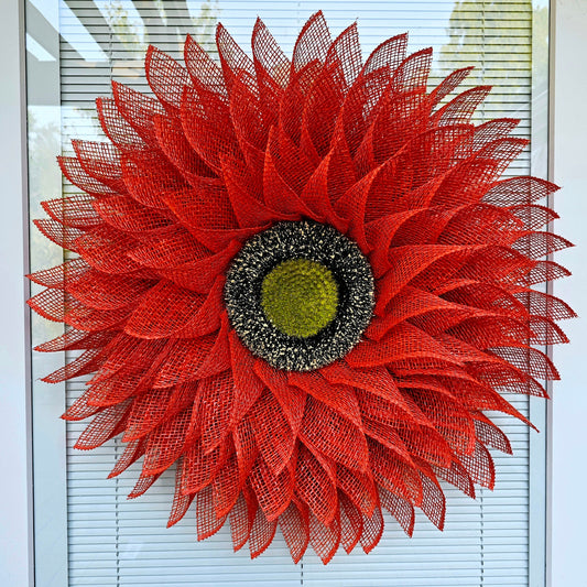 Sunflower Front And Double Door Burlap Flower Wreath For Spring Summer Fall Seasonal Porch Decor Outdoor Decorations Outside Home Gift Ideas