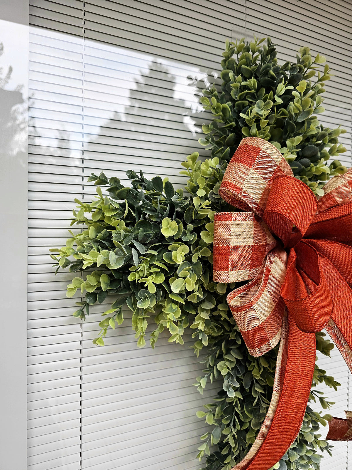 Boxwood Cross Wreath for Front Door, Farmhouse Religious Decor, Easter & Lent Cross Wreaths, Christian Door Hanger