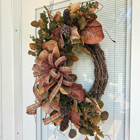 Fall Wreath For Front Door Porch, Indoor Outdoor Extra Large Seasonal Decoration, Autumn Home Decor, Year Round Thanksgiving Home Gift Ideas