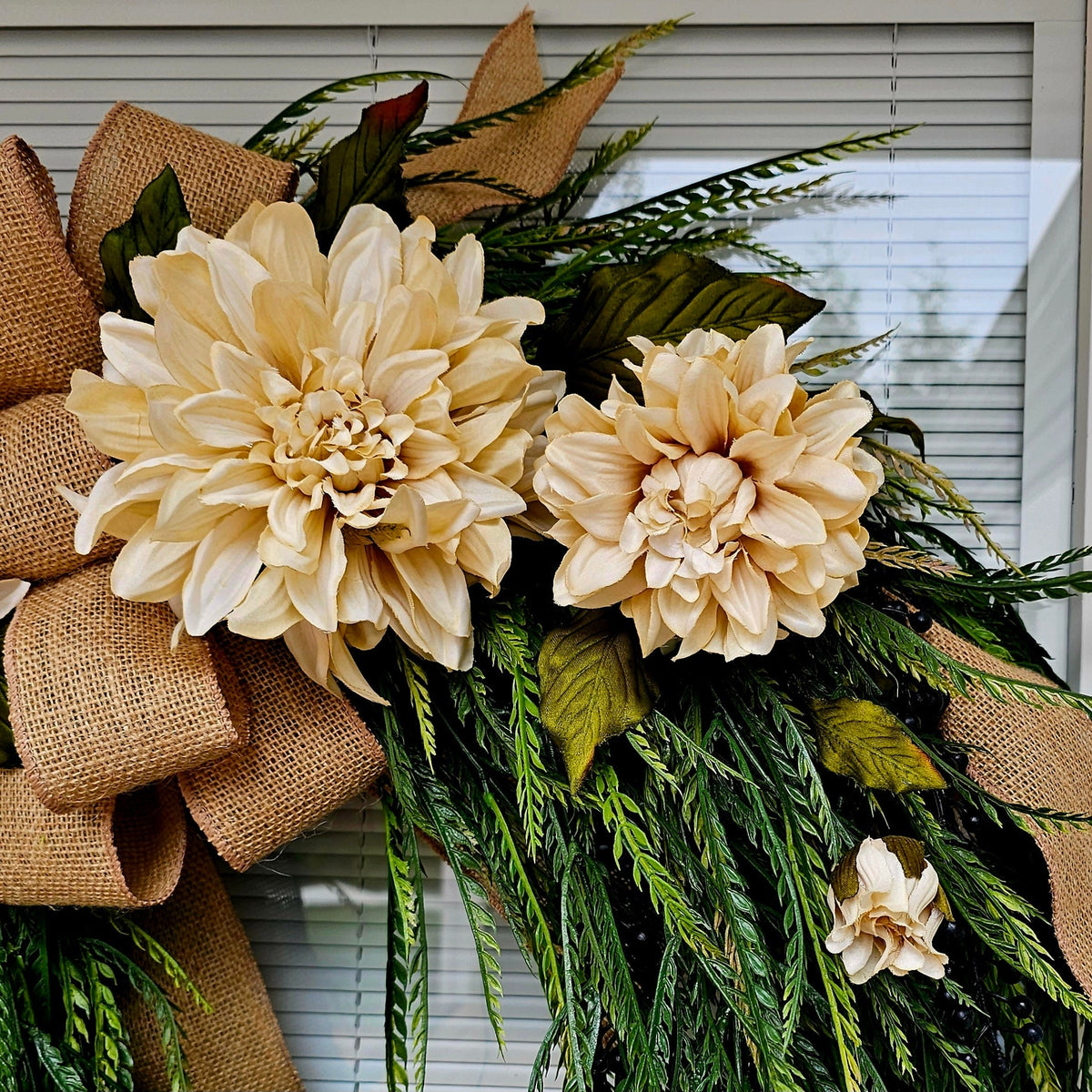 Year Round Wreath, Front Door Decor, Double Door Wreaths, Everyday Outdoor Decoration, Spring Summer Fall Home Decor, Housewarming Gift