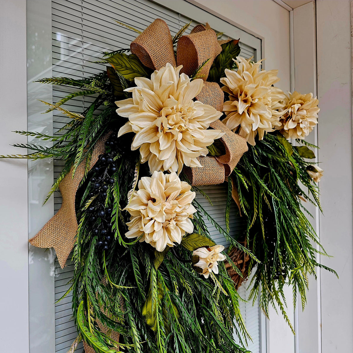 Year Round Wreath, Front Door Decor, Double Door Wreaths, Everyday Outdoor Decoration, Spring Summer Fall Home Decor, Housewarming Gift