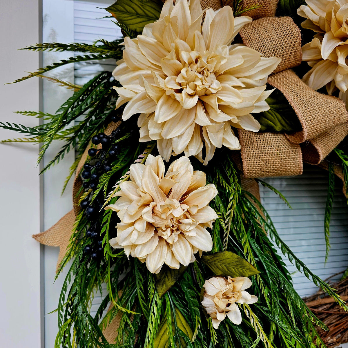 Year Round Wreath, Front Door Decor, Double Door Wreaths, Everyday Outdoor Decoration, Spring Summer Fall Home Decor, Housewarming Gift