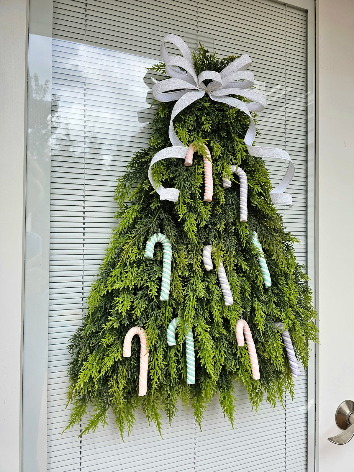 Christmas Wreath For Front Door Decor Indoor Outdoor Holiday Seasonal Porch Decor Xmas Teardrop Tree Swag