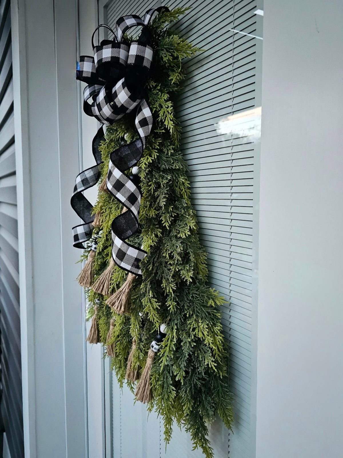 Christmas Wreath For Front Door, Double Doors Wreaths, Outdoor Xmas Cedar Tree Swag, Holiday Home Decor, Gift Ideas