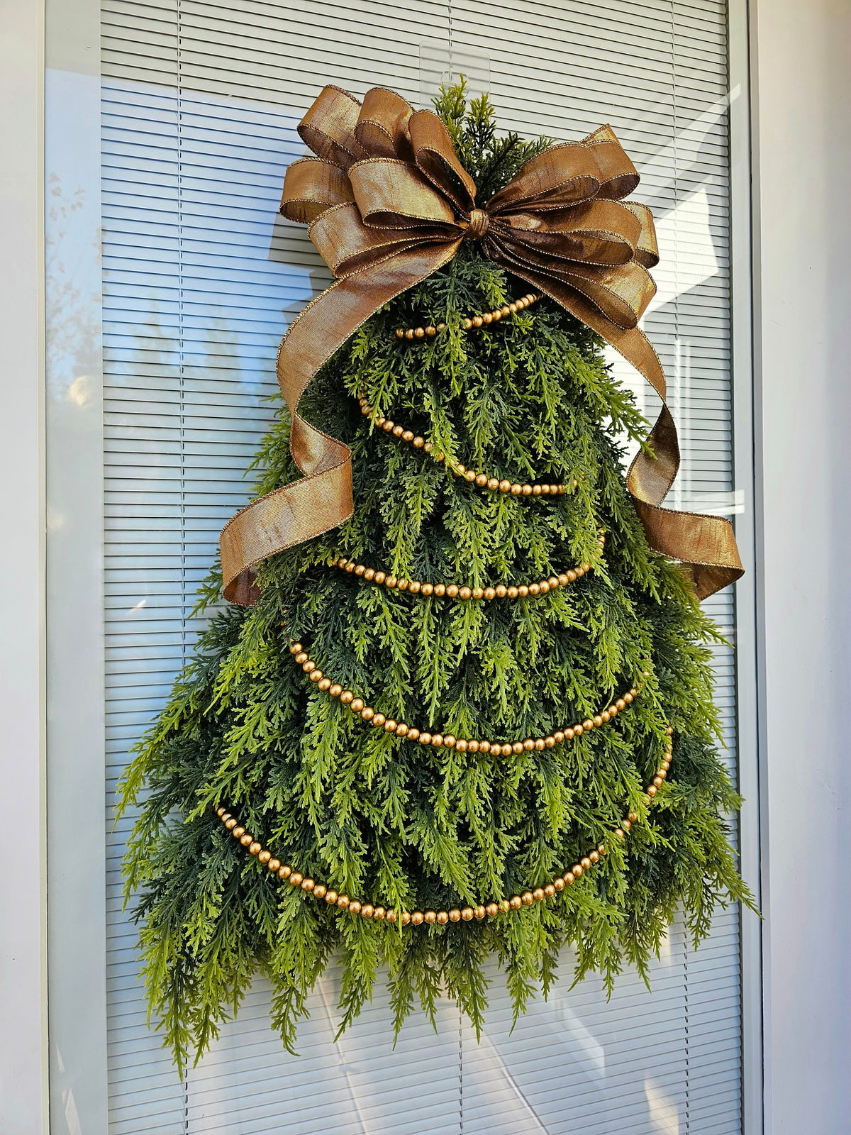 Large Christmas Wreath For Front Door Outdoor Holiday Decor Xmas Swag Double Door Wreaths XL Winter Front Porch Teardrop Housewarming Gift