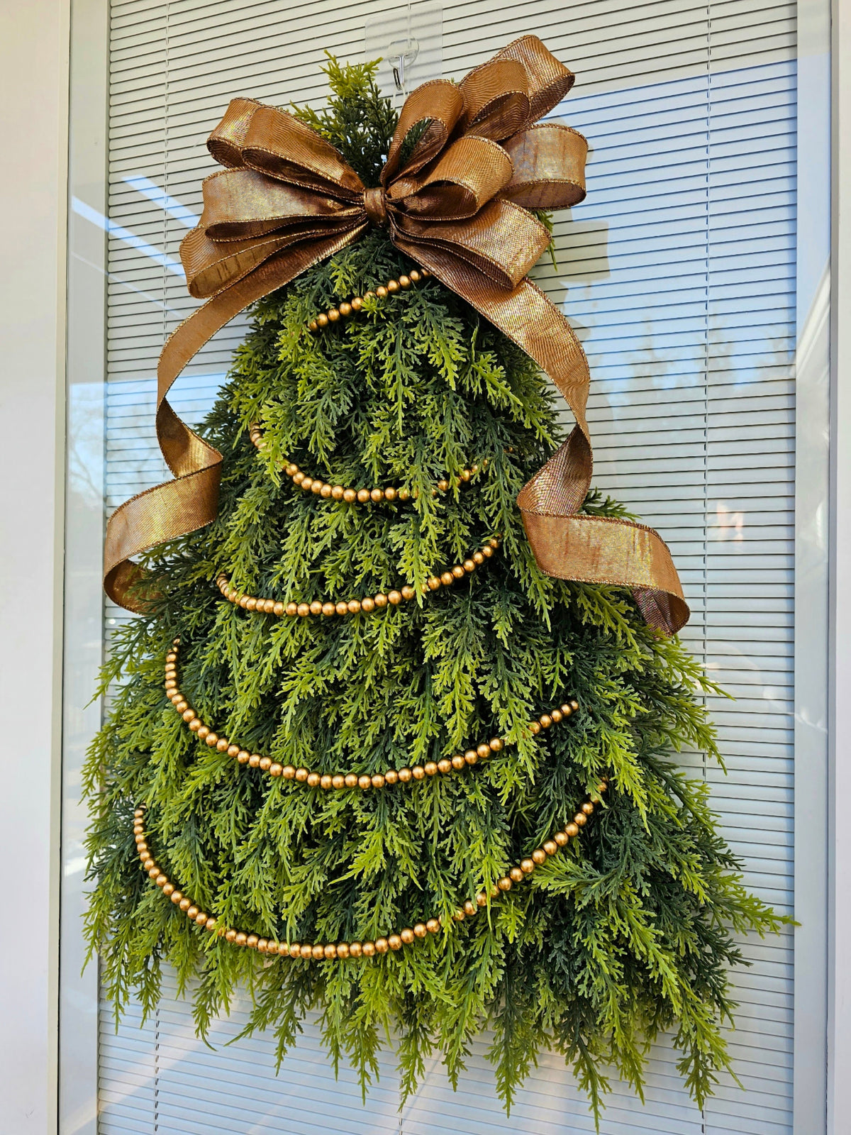 Large Christmas Wreath For Front Door Outdoor Holiday Decor Xmas Swag Double Door Wreaths XL Winter Front Porch Teardrop Housewarming Gift