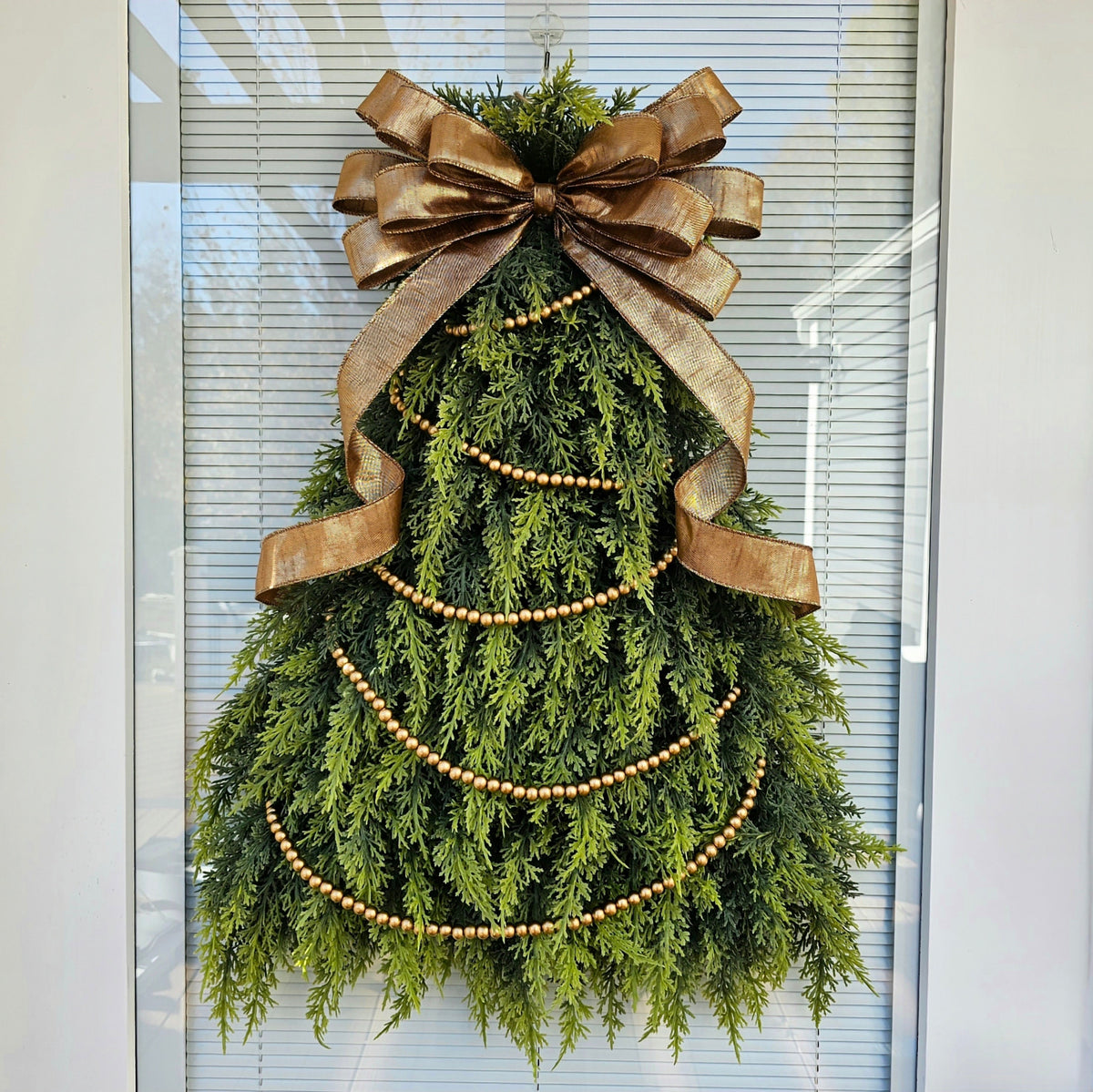 Large Christmas Wreath For Front Door Outdoor Holiday Decor Xmas Swag Double Door Wreaths XL Winter Front Porch Teardrop Housewarming Gift
