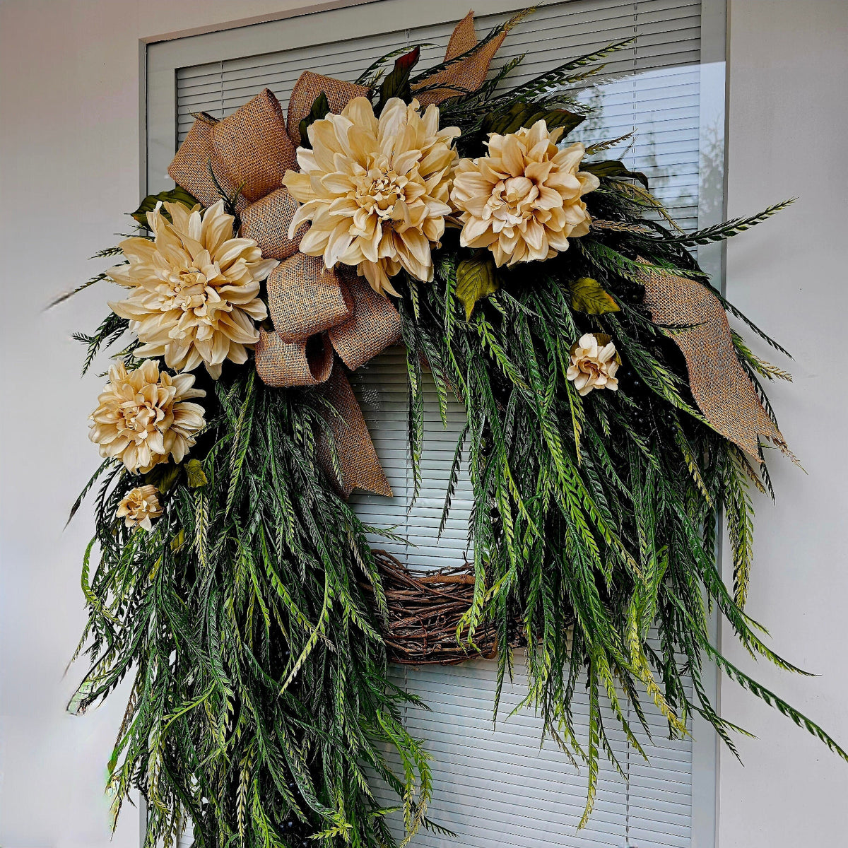 Year Round Wreath, Front Door Decor, Double Door Wreaths, Everyday Outdoor Decoration, Spring Summer Fall Home Decor, Housewarming Gift
