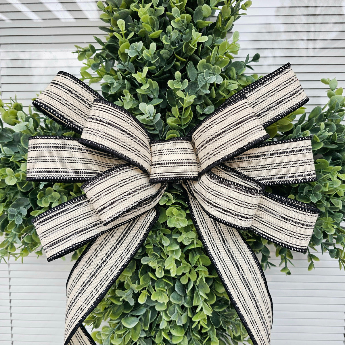 Boxwood Cross Wreath for Front Door, Farmhouse Religious Decor, Easter & Lent Cross Wreaths, Christian Door Hanger