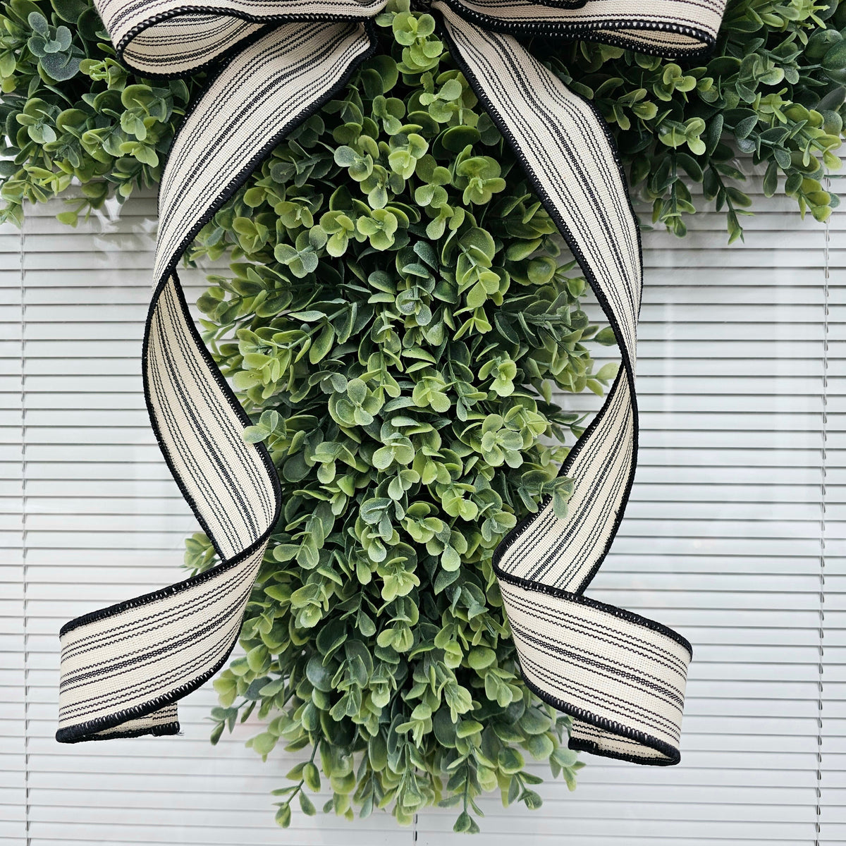 Boxwood Cross Wreath for Front Door, Farmhouse Religious Decor, Easter & Lent Cross Wreaths, Christian Door Hanger
