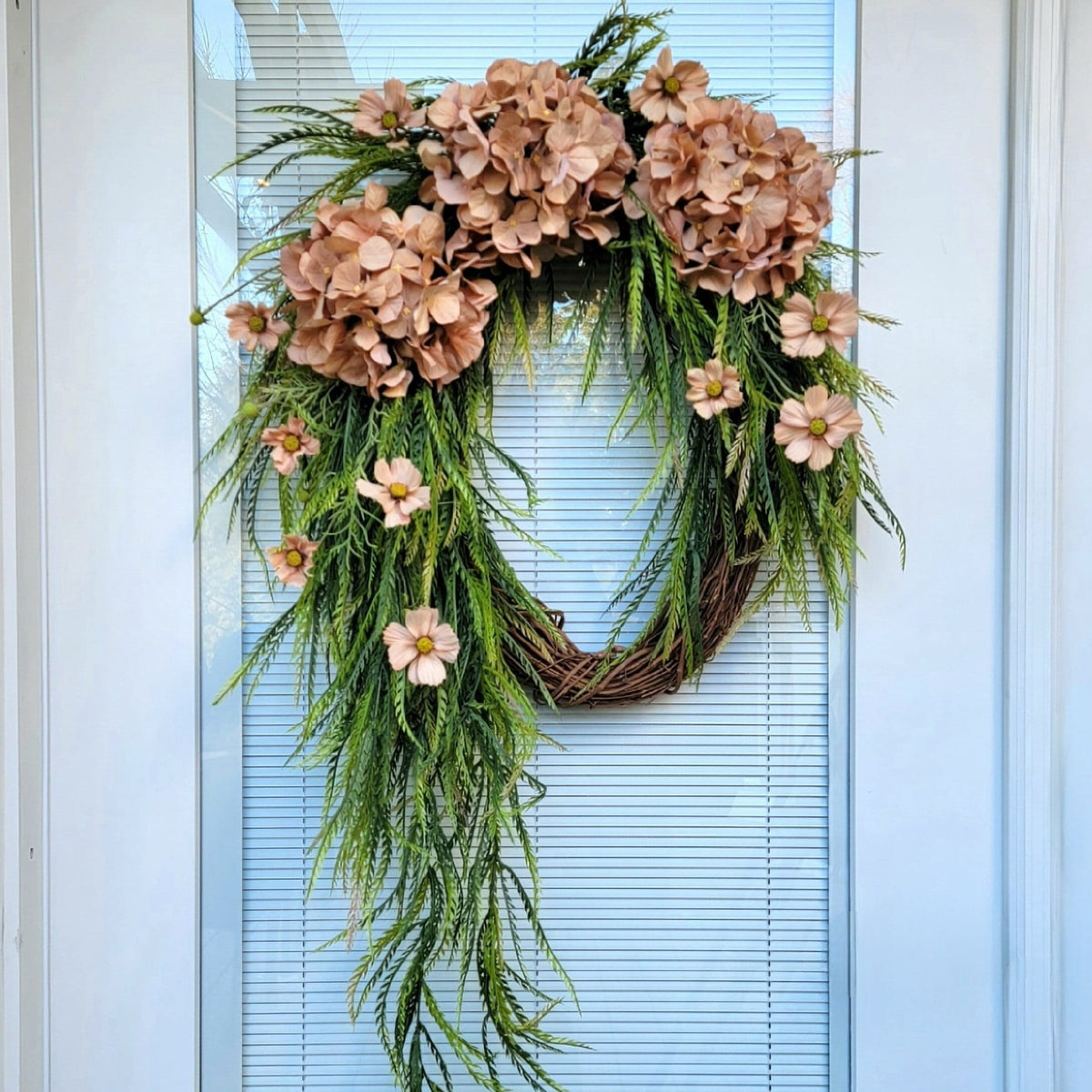 Hydrangea Wreath for Front Door: Year-Round Cascading Floral Decor