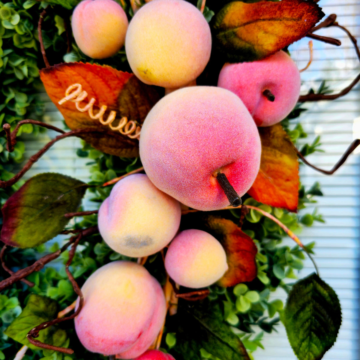 Summer Wreath For Front Door Decor, Fruit Wreath