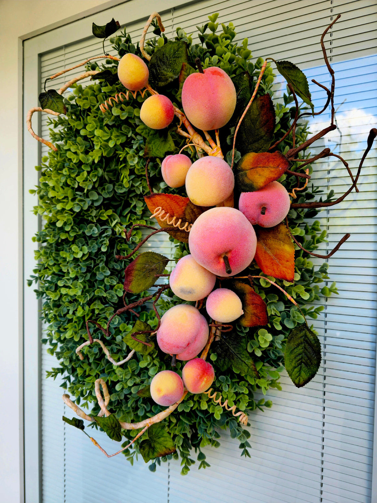 Summer Wreath For Front Door Decor, Fruit Wreath