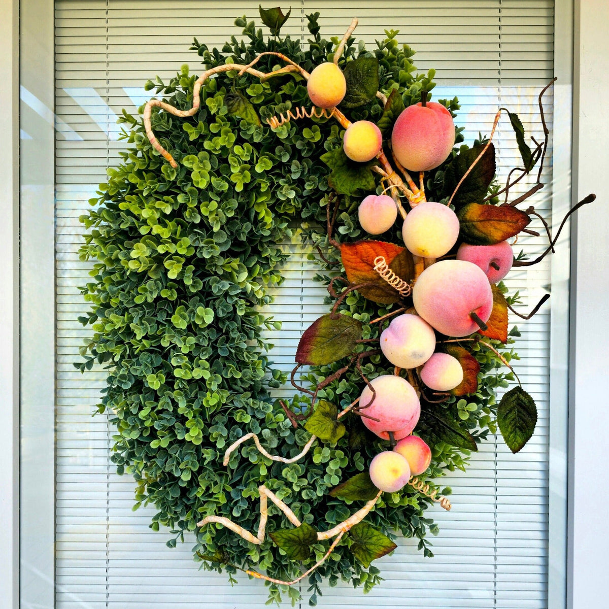 Summer Wreath For Front Door Decor, Fruit Wreath