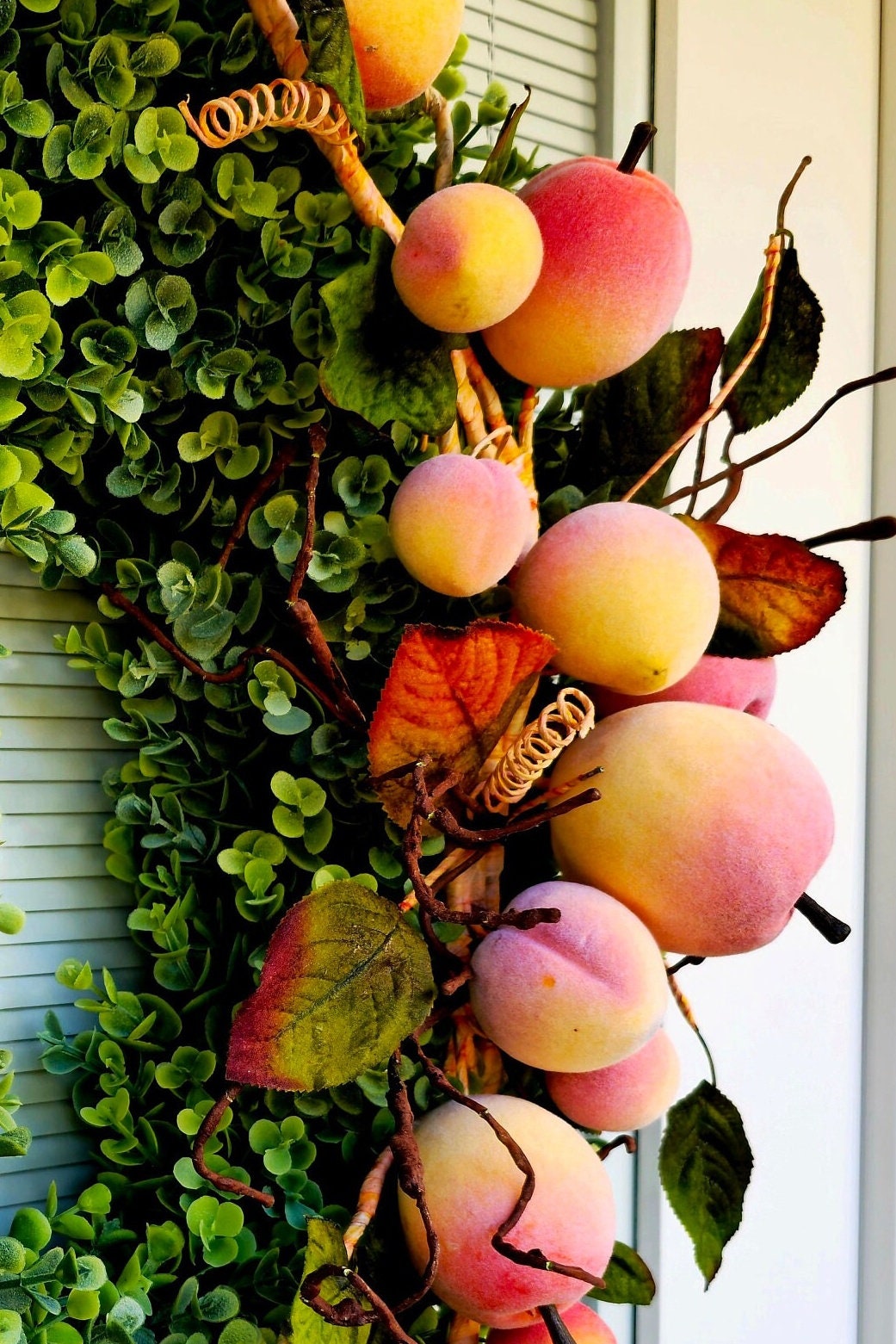 Summer Wreath For Front Door Decor, Fruit Wreath