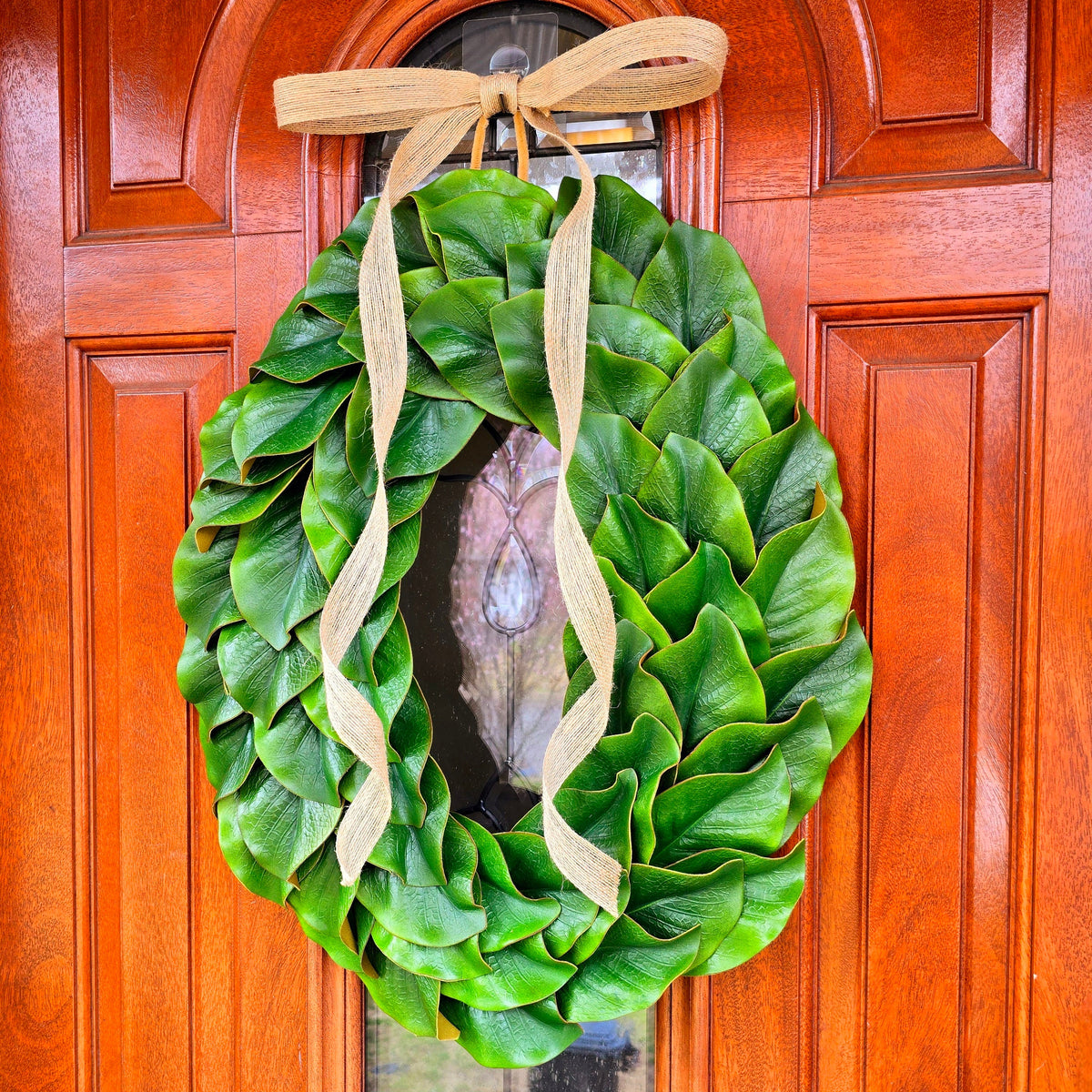 Magnolia Wreath, Year Round Wreath, Front Door Decor, Double Door Wreaths, Double Door Decor, Everyday Oval Wreath, Greenery Wreath, Gift