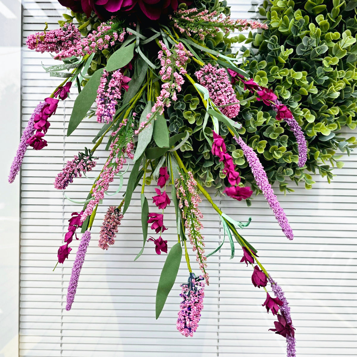 Eucalyptus & Hydrangea Wreath: Oval Spring Summer Door Decor