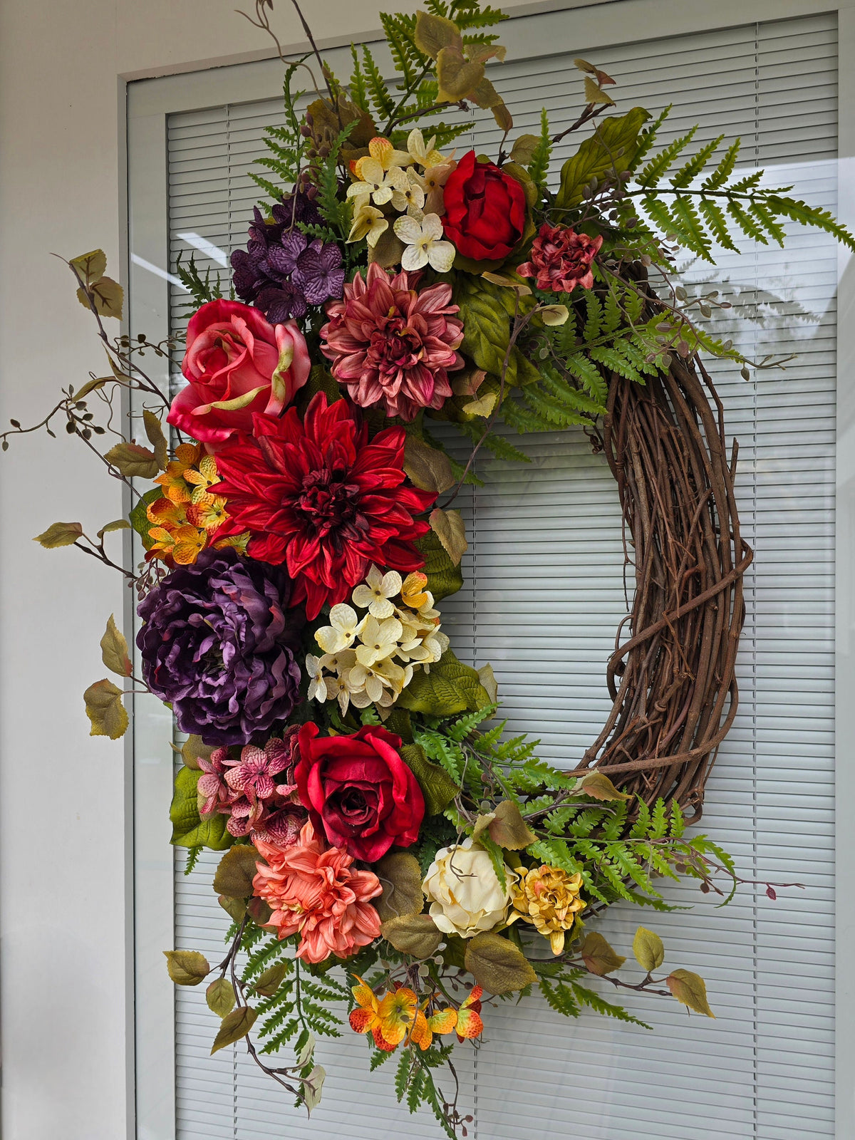 Spring Wreath, Summer Wreath, Double Door Wreaths, Front Door Wreaths, Farmhouse Decor, Housewarming Gift, Unique, Home Decor