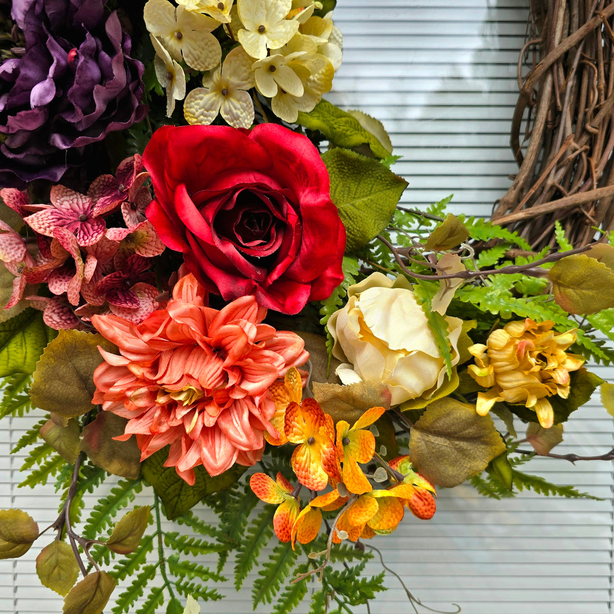 Spring Wreath, Summer Wreath, Double Door Wreaths, Front Door Wreaths, Farmhouse Decor, Housewarming Gift, Unique, Home Decor