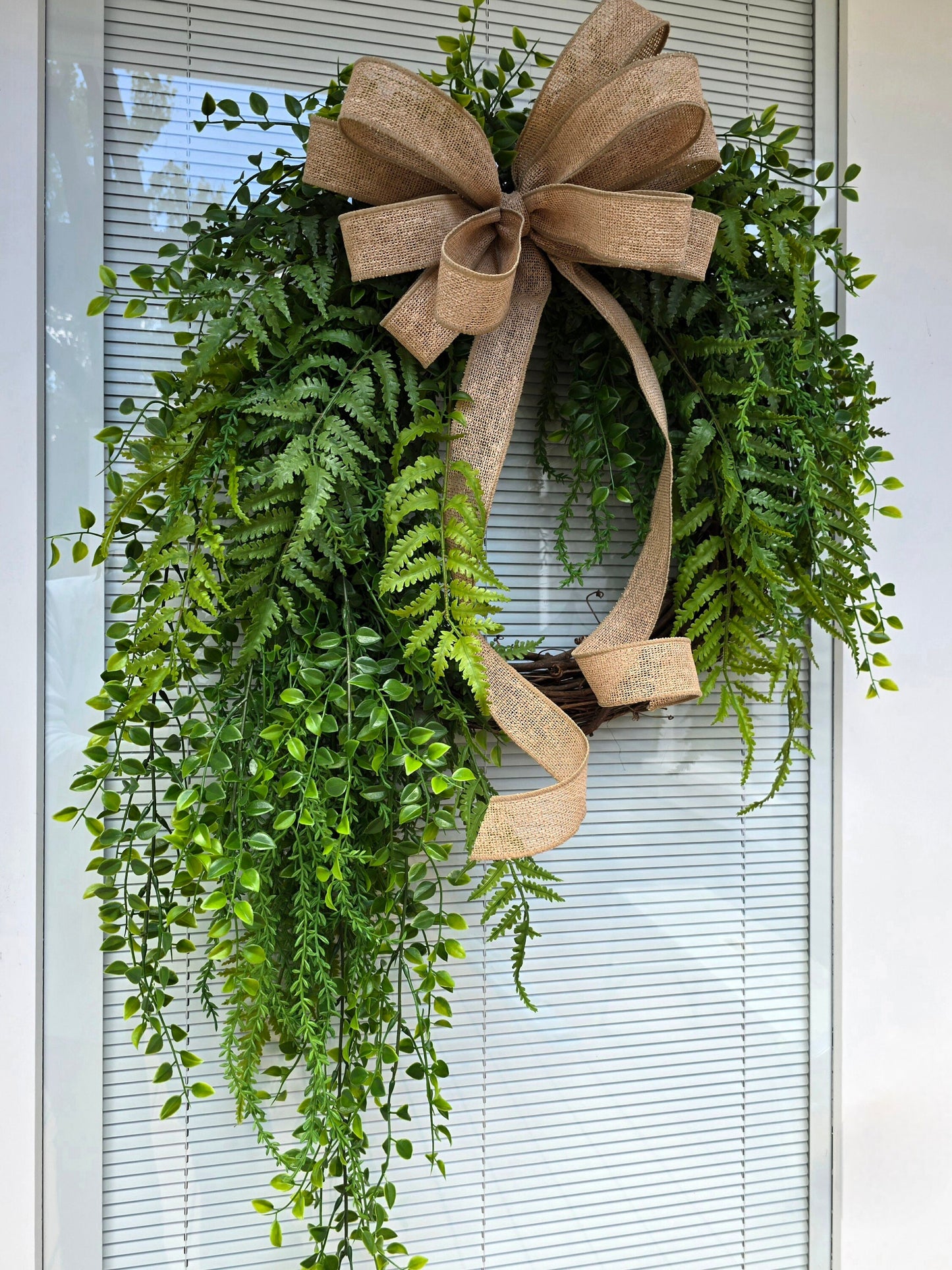 Year Round Wreath For Front Door Double Wreaths Outdoor Seasonal Spring Summer Fall Winter Decor Everyday Greenery Grapevine Large Home Gift