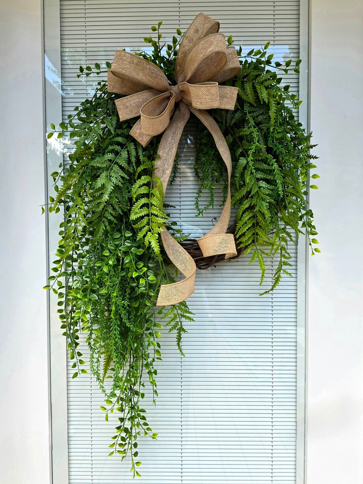 Year Round Wreath For Front Door Double Wreaths Outdoor Seasonal Spring Summer Fall Winter Decor Everyday Greenery Grapevine Large Home Gift