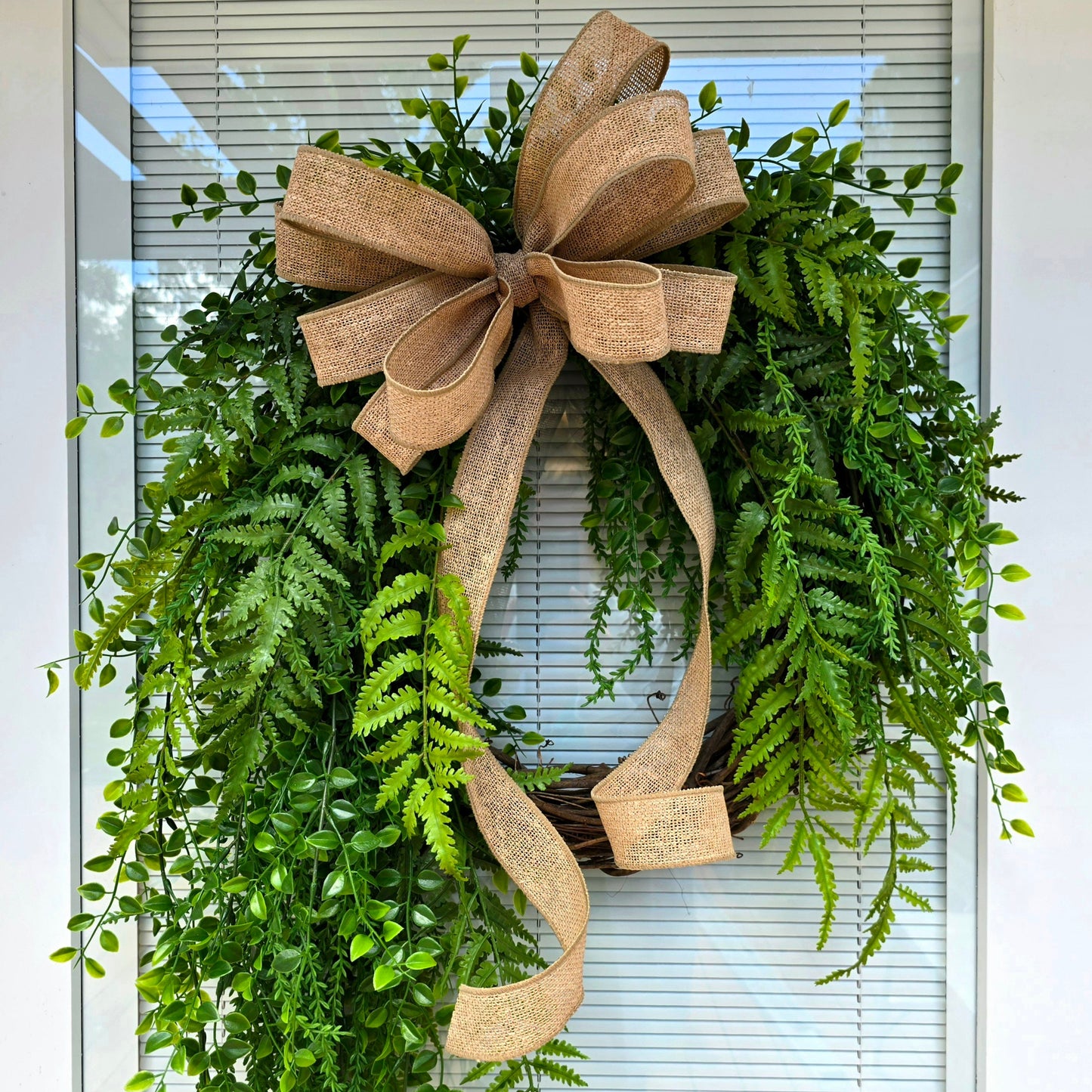 Year Round Wreath For Front Door Double Wreaths Outdoor Seasonal Spring Summer Fall Winter Decor Everyday Greenery Grapevine Large Home Gift