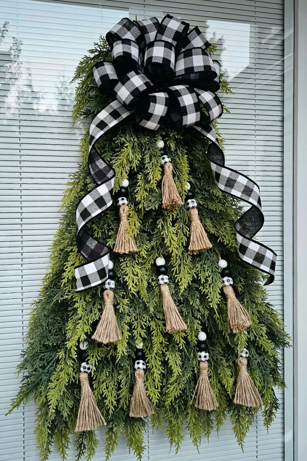 Christmas Wreath For Front Door, Double Doors Wreaths, Outdoor Xmas Cedar Tree Swag, Holiday Home Decor, Gift Ideas