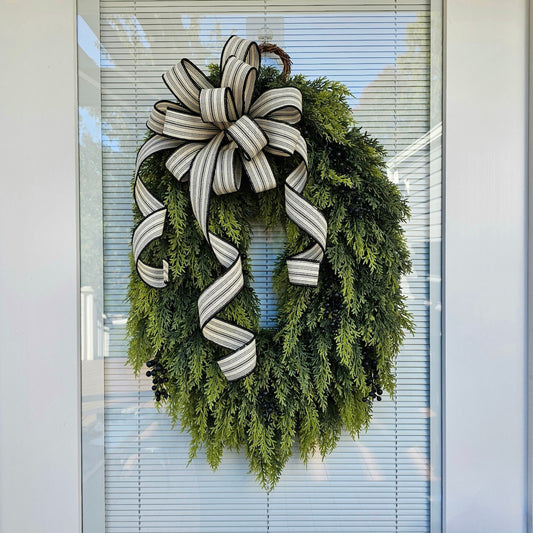 Winter Wreath For Front Door,  Double Doors Wreaths,  Indoor Outdoor Seasonal Decor