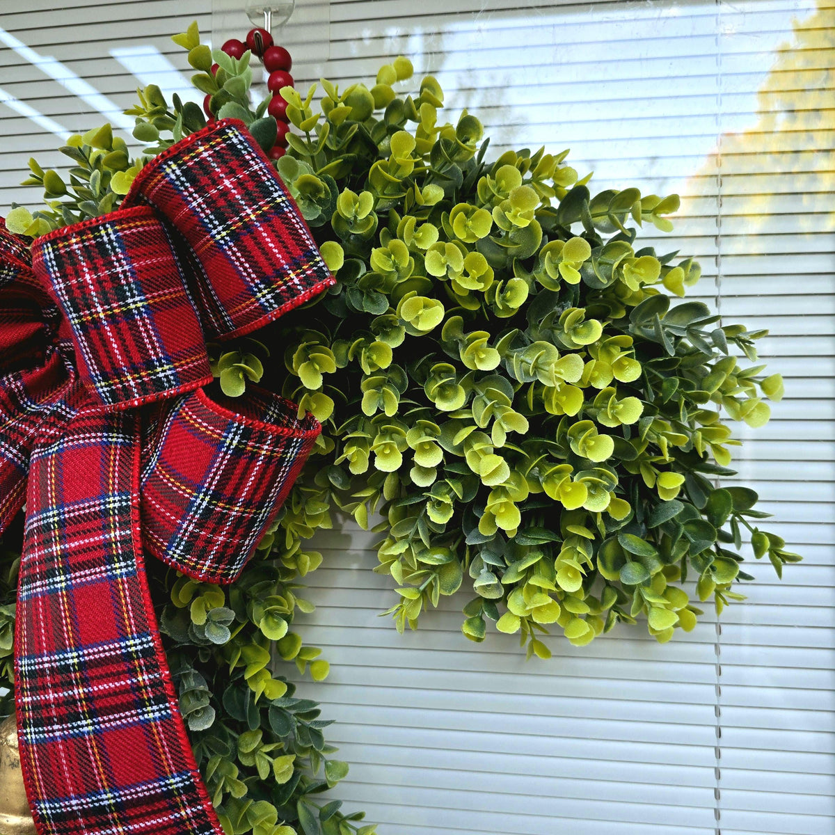 Candy Cane Wreath Swag, Christmas Wreaths For Front Door, Holiday Candycane Swag With Bells, Festive Xmas Home Gifts