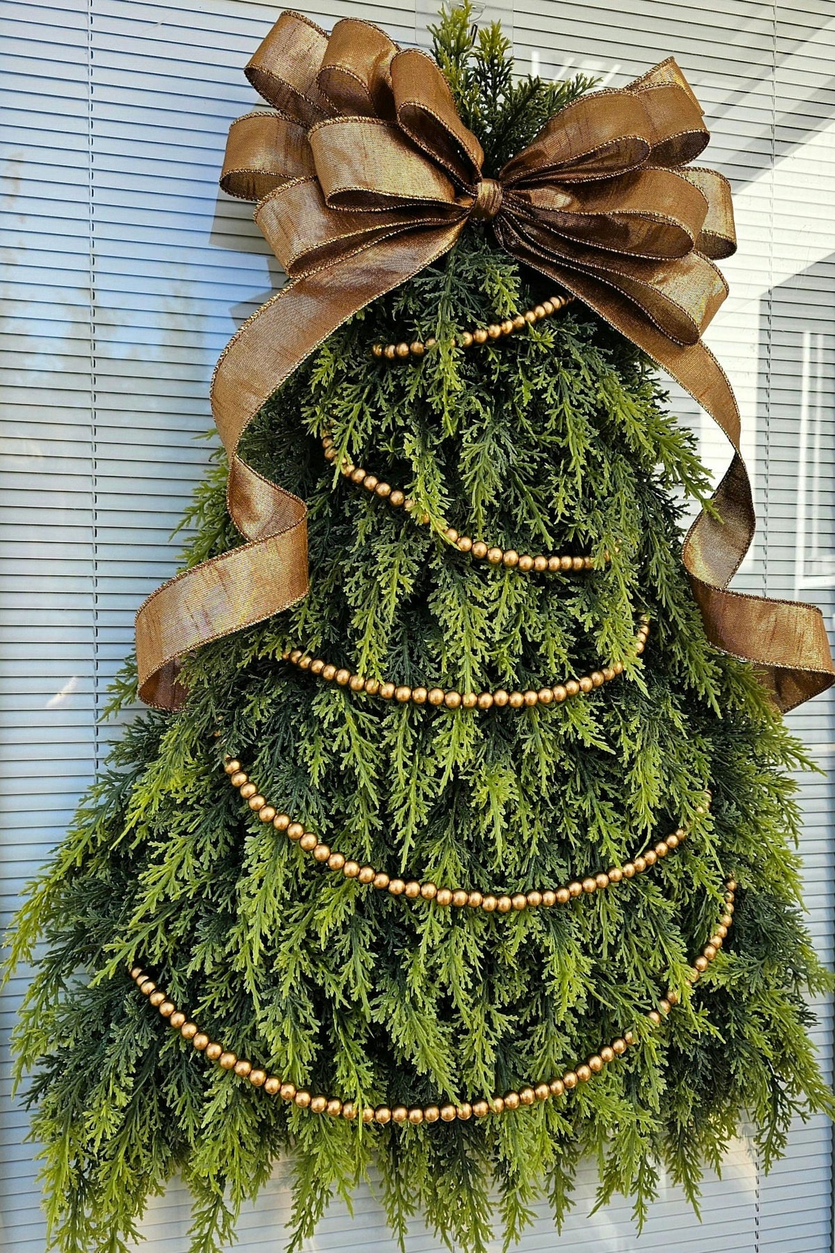 Large Christmas Wreath For Front Door Outdoor Holiday Decor Xmas Swag Double Door Wreaths XL Winter Front Porch Teardrop Housewarming Gift
