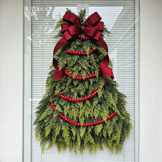 Christmas Wreath For Front Door, Double Doors, Outdoor Porch Decor, Indoor Holiday Wall Decoration, Large Xmas Tree Swag, Winter Home Gift