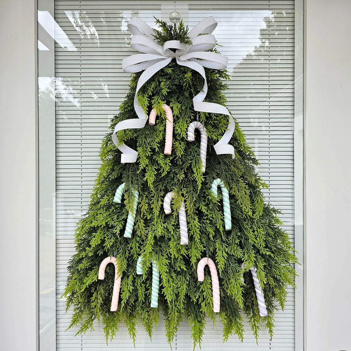 Christmas Wreath For Front Door Decor Indoor Outdoor Holiday Seasonal Porch Decor Xmas Teardrop Tree Swag