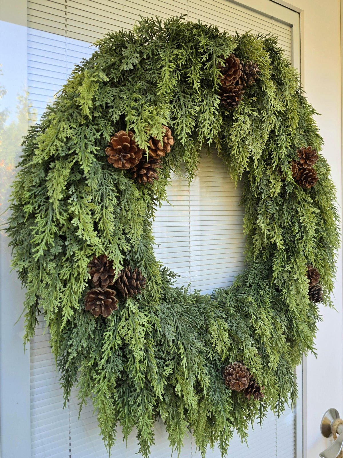 Winter Wreath for Front Door Double Door Wreaths Home Decor Housewarming Gift