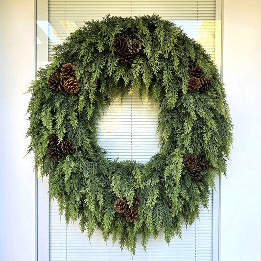 Winter Wreath for Front Door Double Door Wreaths Home Decor Housewarming Gift